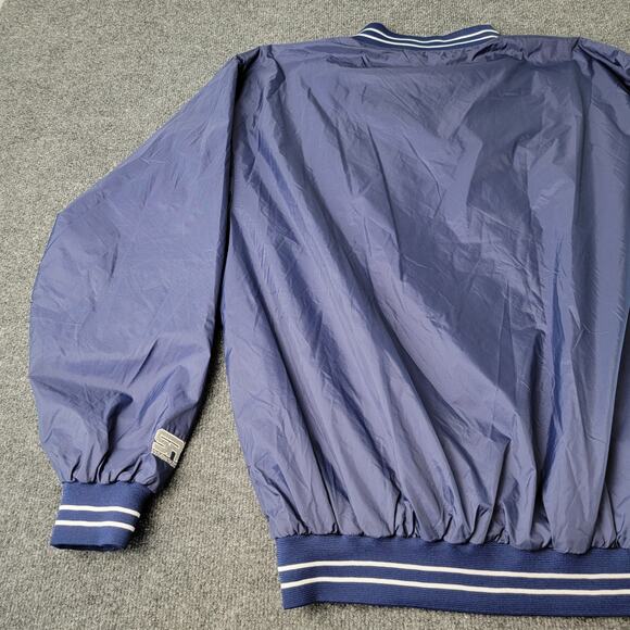 Southern Athletic Pullover Jacket Mens Medium Blue V Neck Windbreaker Nylon - Picture 6 of 8